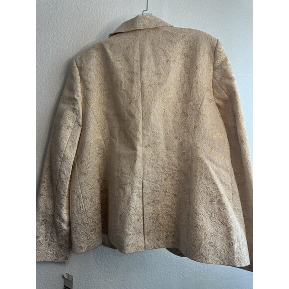 Dana Buchman New Dress Jacket Gold Metallic NWT Size 16 Vanilla Ice - Picture 9 of 12
